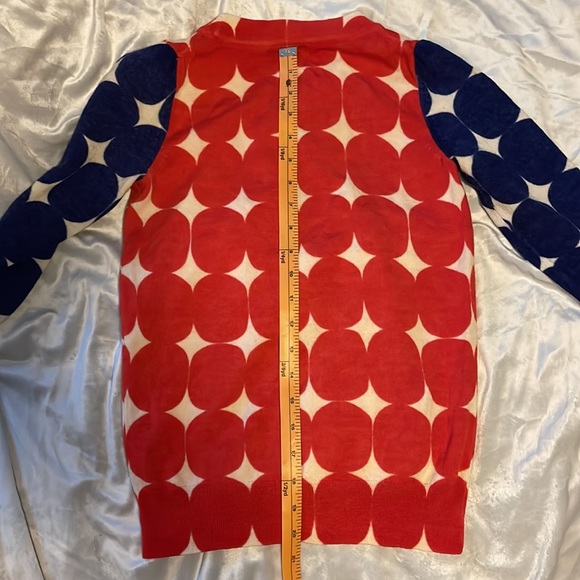 J. Crew Optic Dot Tippi Sweater Size XS 3/4 Sleeve - Picture 6 of 7